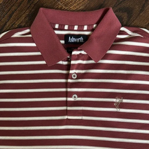 Men’s Ashworth XL EZ-Tech Moisture Wicking cinnamon colored polo shirt. - Picture 2 of 7